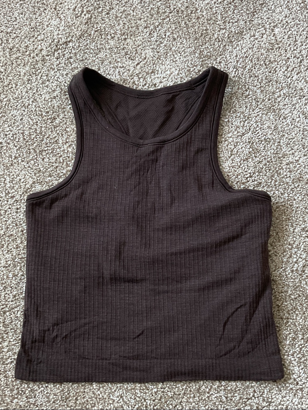 lululemon athletica Ebb to Street Cropped Racerback Tank - Espresso